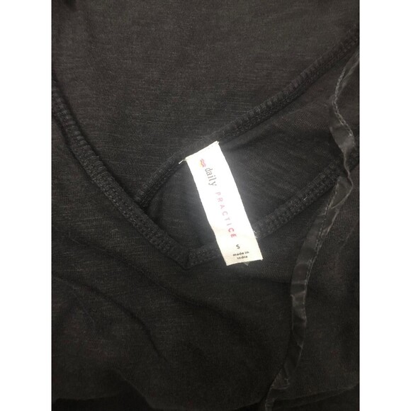 Daily Practice by Anthropologie Flutter-Sleeve Tee Dress Cotton Black S 274161 - Picture 9 of 10